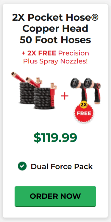 Pocket Hose Copper Head offer price 